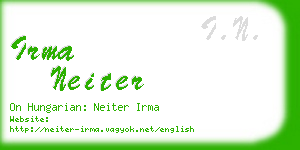 irma neiter business card
